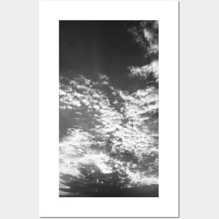 BLACK AND WHITE CLOUDS - AESTHETIC BACKGROUND Posters and Art